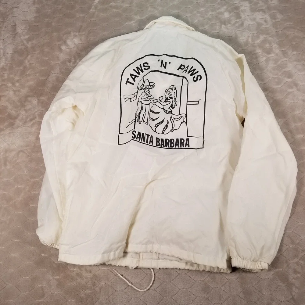 VTG Chalk Line Button Down Coaches Jacket Chain Stitched Customized See Pix Sz S